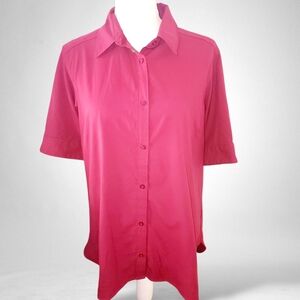 COLUMBIA Sportswear Pink Button-Up Shirt